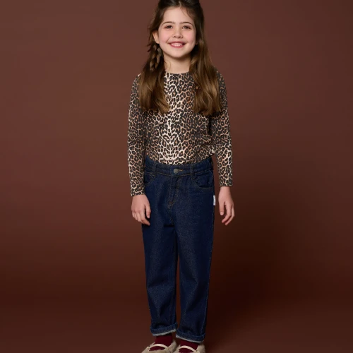 Petit Blush puff sleeve top leopard aop-5