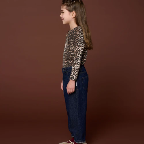 Petit Blush puff sleeve top leopard aop-6
