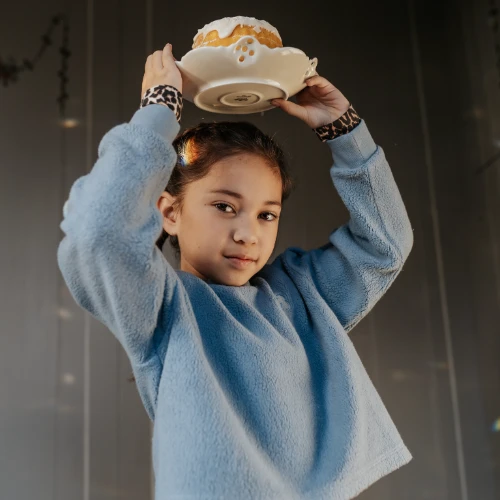Petit Blush teddy sweater ice blue-2