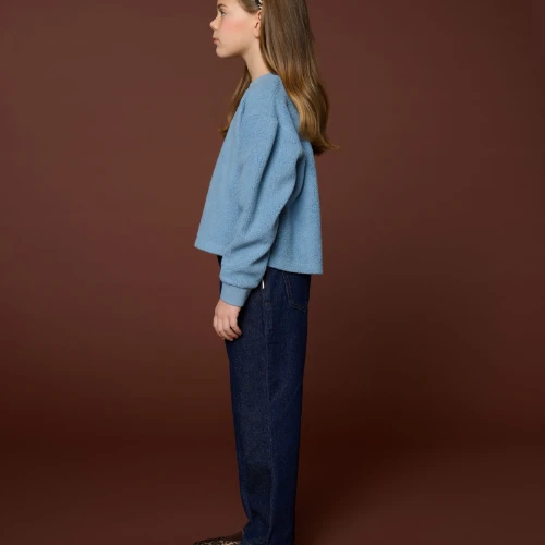 Petit Blush teddy sweater ice blue-5