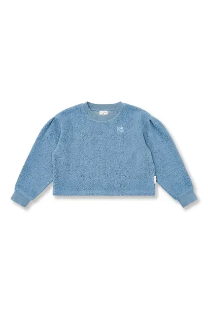 Petit Blush teddy sweater ice blue