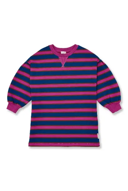 Petit Blush sweater dress bisous stripe