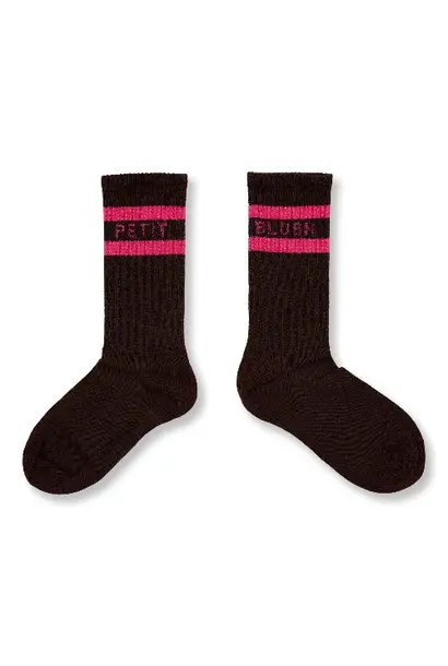 Petit Blush sport socks brown pink