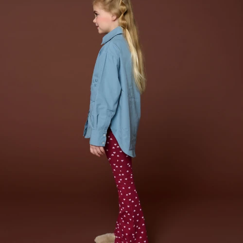 Petit Blush bowie flared pants hearts aop-3