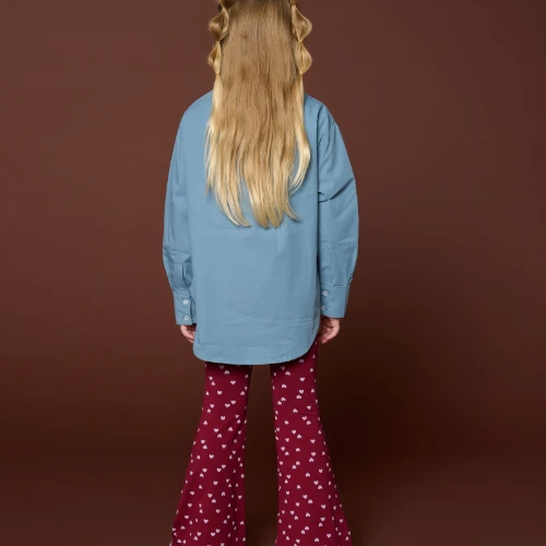 Petit Blush bowie flared pants hearts aop-4