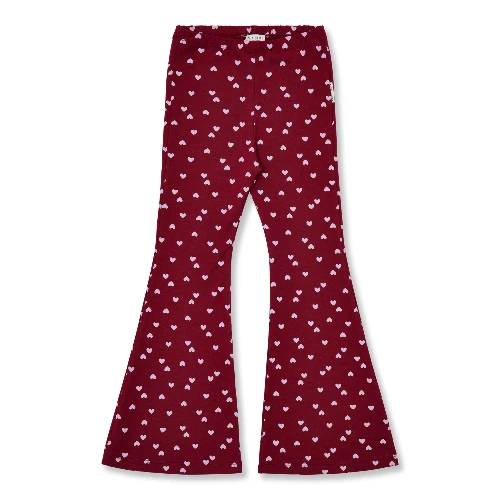 Petit Blush bowie flared pants hearts aop-1