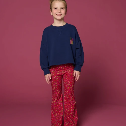 Petit Blush bowie flared pants winter flower aop-2