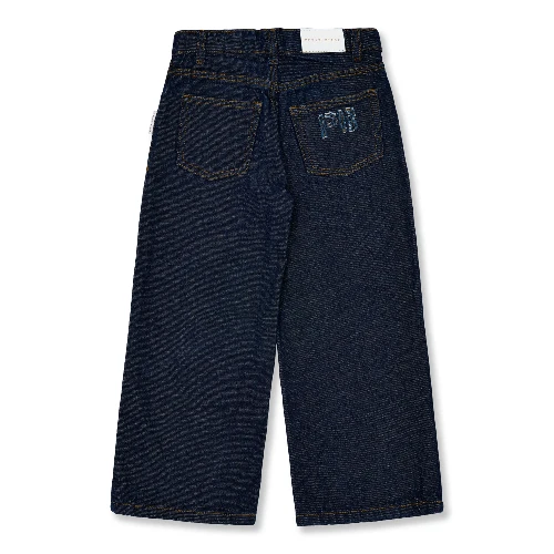 Petit Blush wide leg jeans dark blue-9