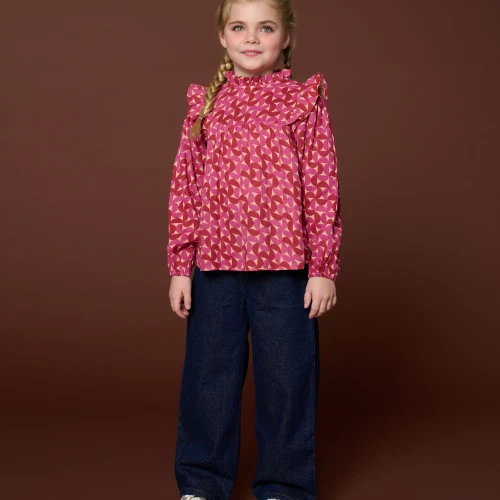 Petit Blush wide leg jeans dark blue-6