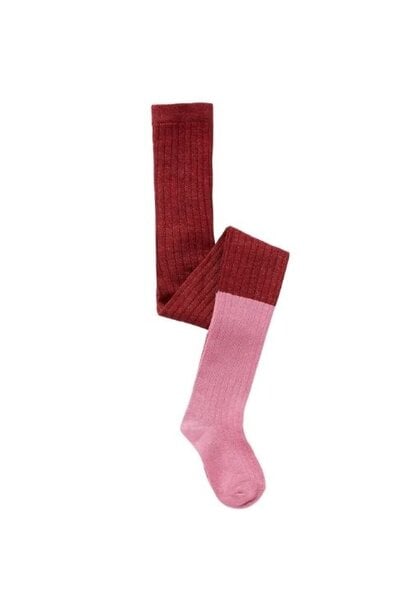 Sproet & Sprout tights colourblock red garnet