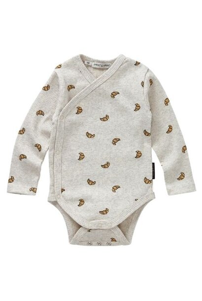 Sproet & Sprout rib romper croissant ivory melee