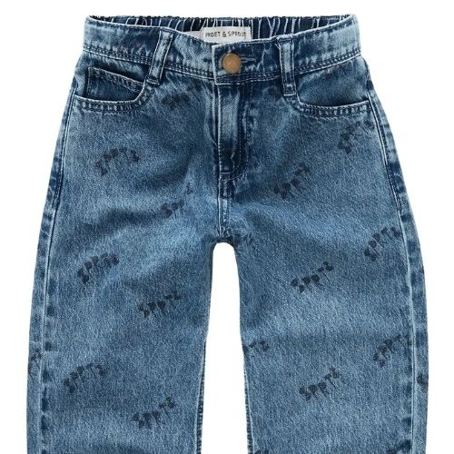 Sproet & Sprout straight denim pants sprt& print-3