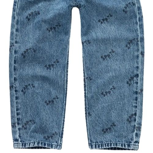 Sproet & Sprout straight denim pants sprt& print-4