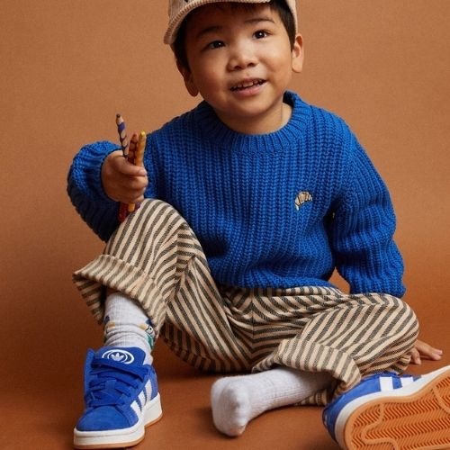 Sproet & Sprout sweater cable knit blue-2