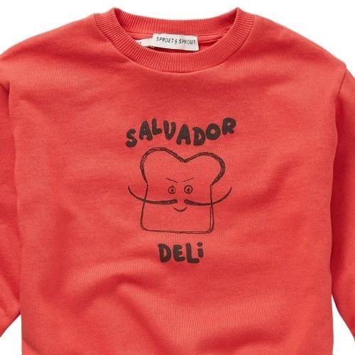 Sproet & Sprout sweatshirt salvador deli vivid red-2