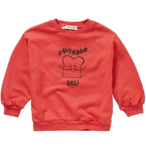 Sproet & Sprout sweatshirt salvador deli vivid red-1