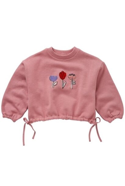 Sproet & Sprout boxy sweatshirt girls bows painters blush