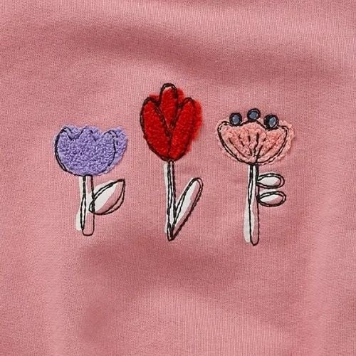Sproet & Sprout boxy sweatshirt girls bows painters blush-5