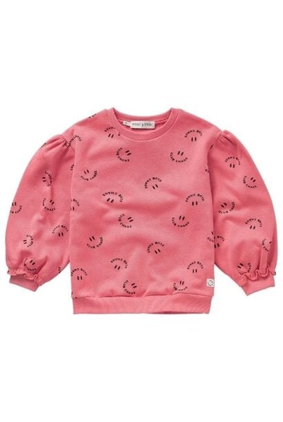 Sproet & Sprout sweatshirt club chaos print pink bloom