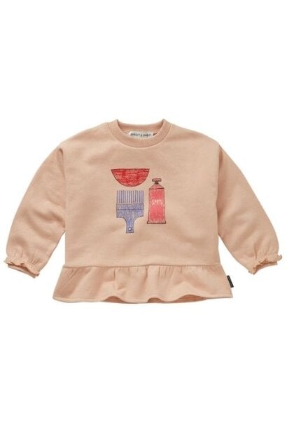 Sproet & Sprout girls sweatshirt ruffle vanilla