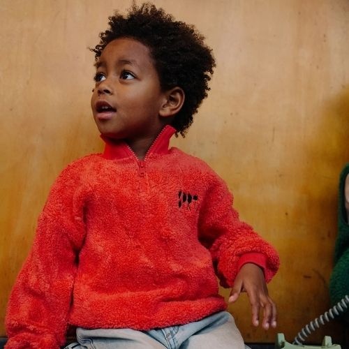 Sproet & Sprout sweatshirt anorak teddy vivid red-2