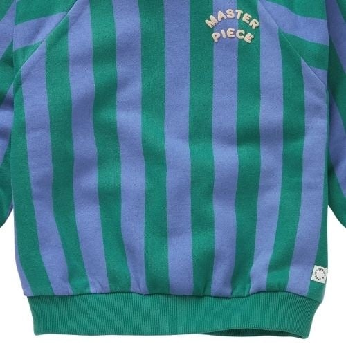 Sproet & Sprout sweatshirt block stripes deep green-4