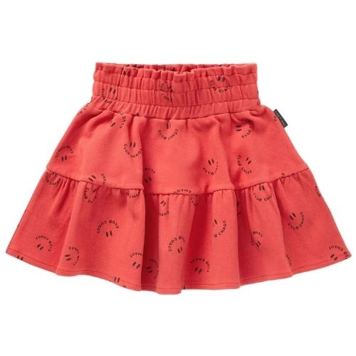 Sproet & Sprout smock skirt club chaos print vivid red-1