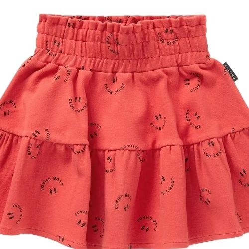 Sproet & Sprout smock skirt club chaos print vivid red-4