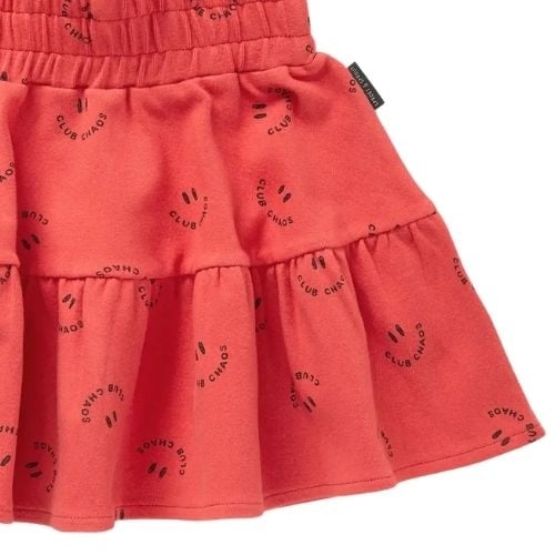 Sproet & Sprout smock skirt club chaos print vivid red-5