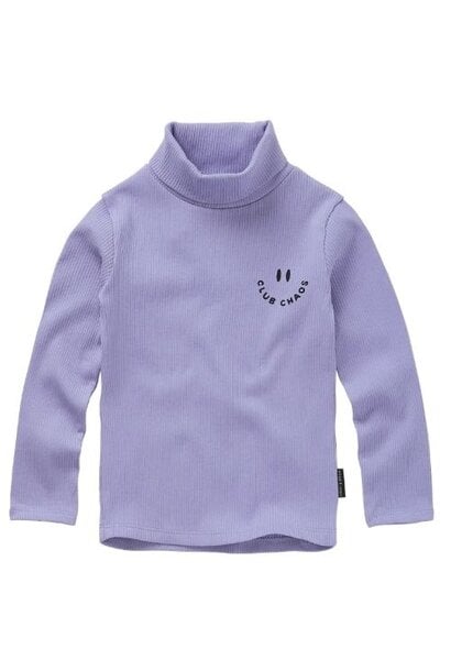 Sproet & Sprout rib turtle neck purple crayon cloud