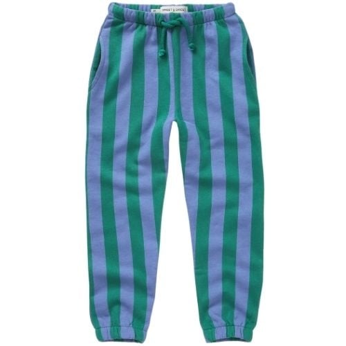 Sproet & Sprout sweatpants stripe deep green-1