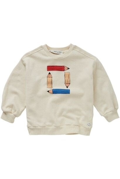 Sproet & Sprout sweatshirt pencils ivory