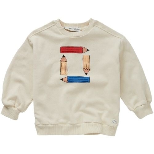 Sproet & Sprout sweatshirt pencils ivory-1
