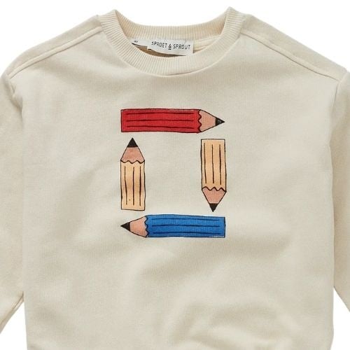 Sproet & Sprout sweatshirt pencils ivory-4