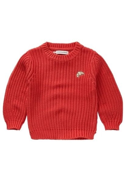 Sproet & Sprout sweater cable knit red