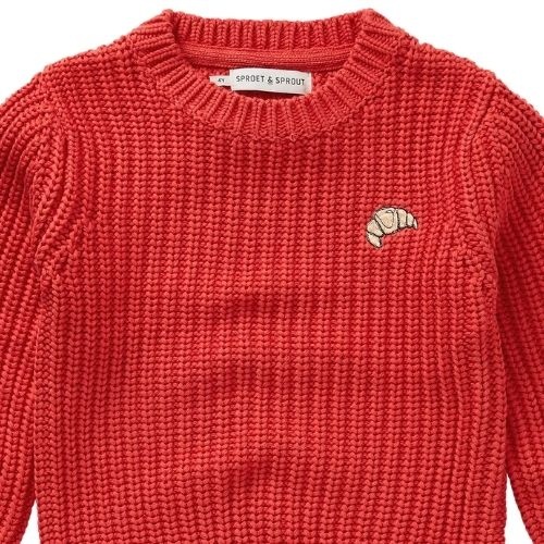 Sproet & Sprout sweater cable knit red-3