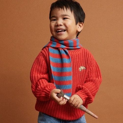 Sproet & Sprout sweater cable knit red-2