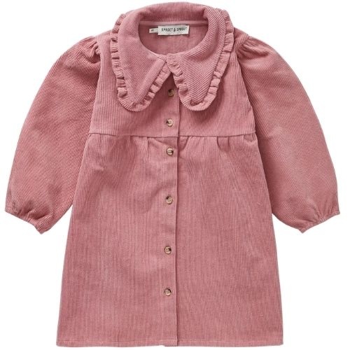 Sproet & Sprout corduroy dress collar painters blush-1