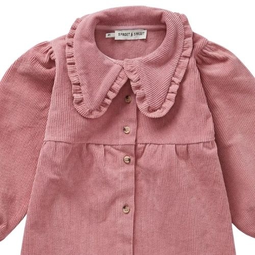 Sproet & Sprout corduroy dress collar painters blush-3