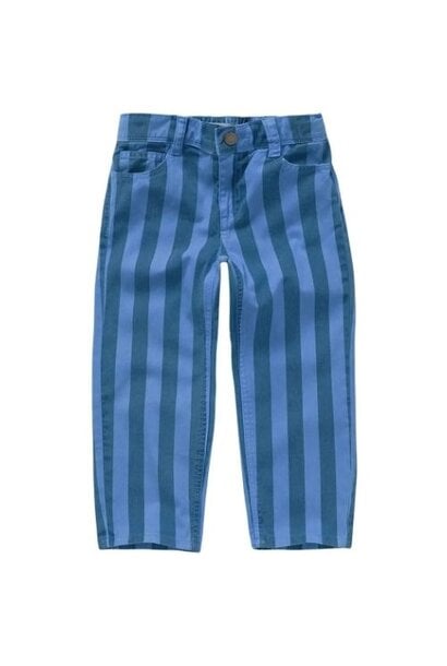 Sproet & Sprout straight pants stripes blue denim