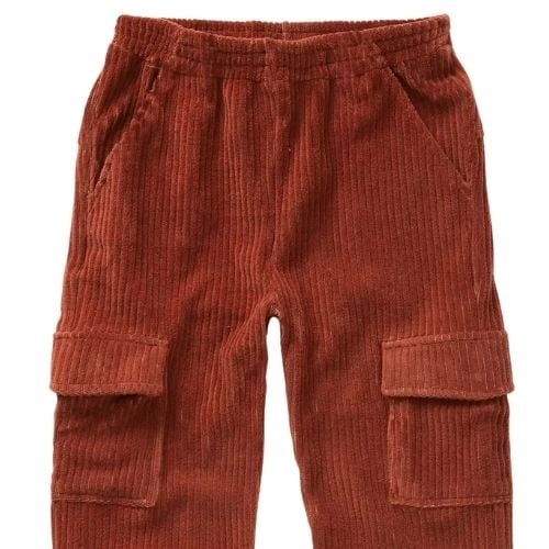 Sproet & Sprout velvet rib cargo pants garnet-3