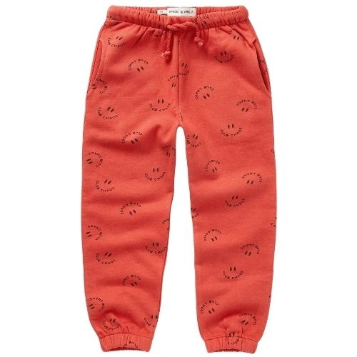 Sproet & Sprout sweatpants club chaos vivid red-1