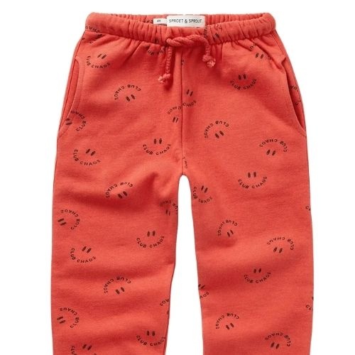Sproet & Sprout sweatpants club chaos vivid red-3