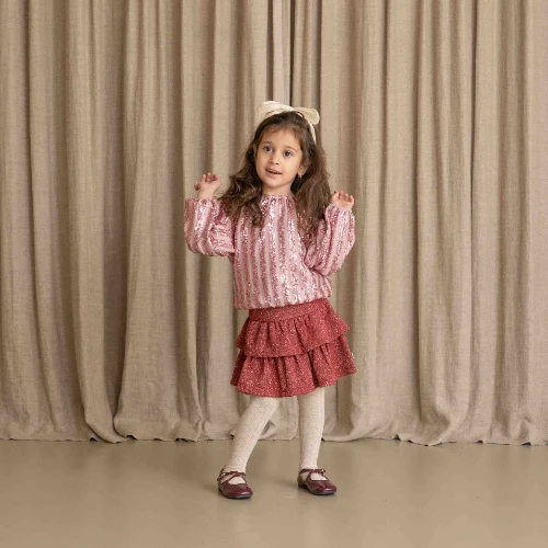 House of Jamie ruffled skirt ruby sparkle-4