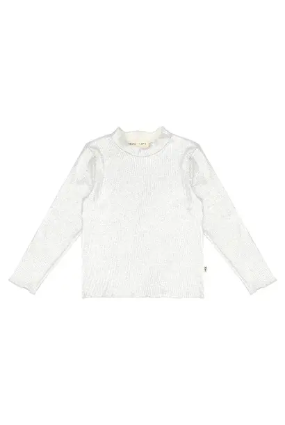 House of Jamie turtleneck tee silver metallic rib