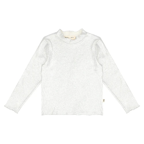 House of Jamie turtleneck tee silver metallic rib-1