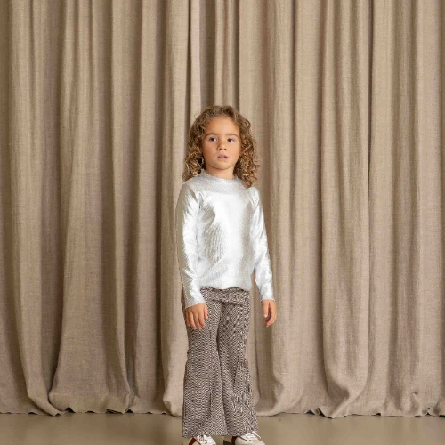 House of Jamie turtleneck tee silver metallic rib-7