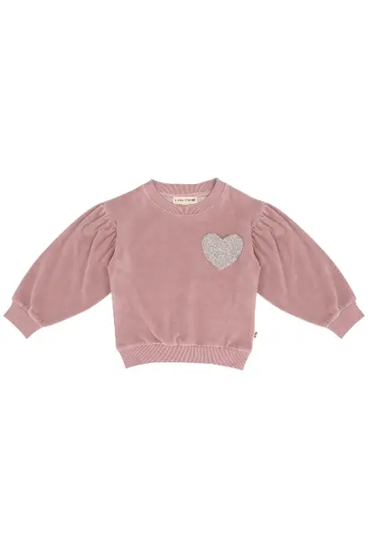 House of Jamie balloon sweater mauveglow velvet