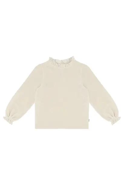 House of Jamie frill collar jumper sandshell rib velvet