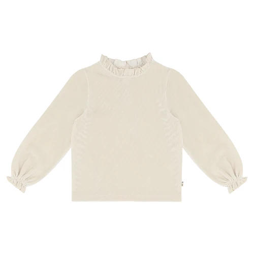 House of Jamie frill collar jumper sandshell rib velvet-1